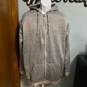 Big Ball Sports Dark Heather Gray Sherpa Lined Hoodie Jacket